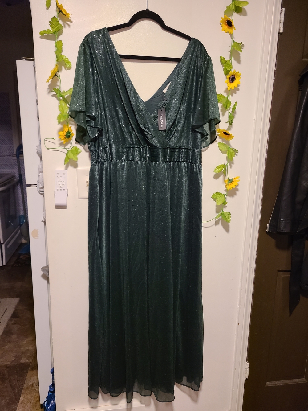 Talisea 20W Plus Size Bridesmaid Dress Chiffon Sage Green Wedding Guest Cocktail